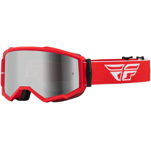 Fly 2023 Zone Silver Mirror/Smoke Lens Goggles - Red/White