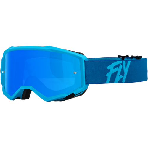 Fly 2023 Zone Youth Sky Blue Mirror/Smoke Lens Goggles - Blue