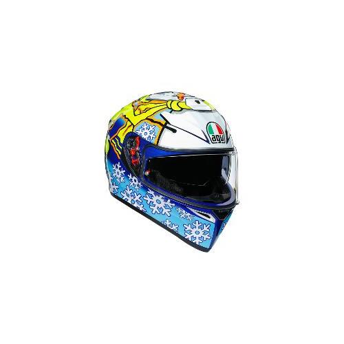 Agv K3 SV Rossi Winter Test 2016 Motorcycles Helmet - White/Blue/Yellow