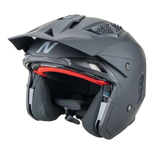 Nirto  NZ302 Commando Motorcycle Helmet Matt Black M