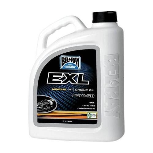 Belray Exl Mineral 4T Motorcycle Engine Oil 20W-50 4 Litre (4 To A Box - 301401150185)