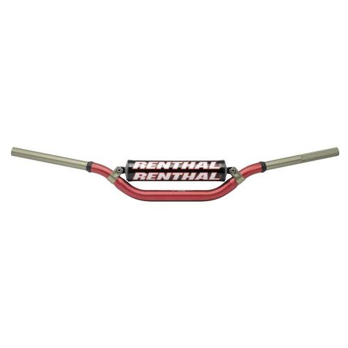 Renthal Windham Bend Twinwall Handlebar W/XB Pad Red