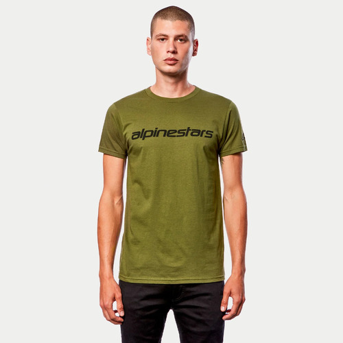 Alpinestar Linear Wordmark T-Shirt Military Black S