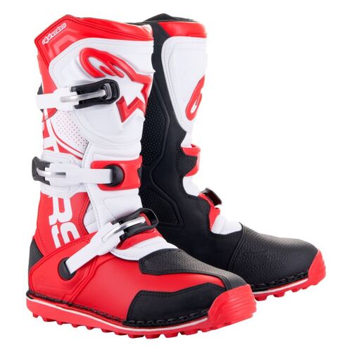 Alpinestar Tech T Trials Motorcycle Boot Red Black White / 08