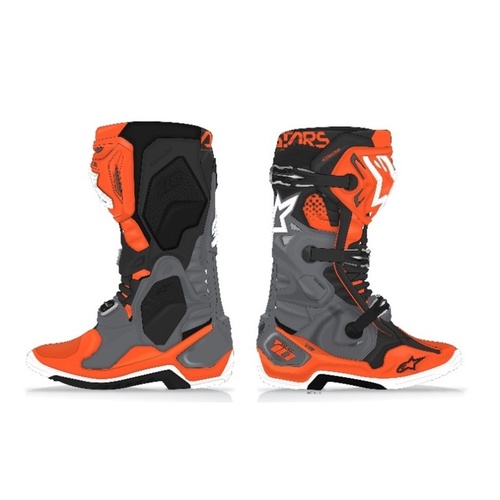 Alpinestar Tech 10 Motorcycle Boots (My20) (9040) Grey Fluro Orange 