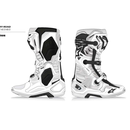 Alpinestar Tech 10 Motorcycle Boots (My20) Supervented White 