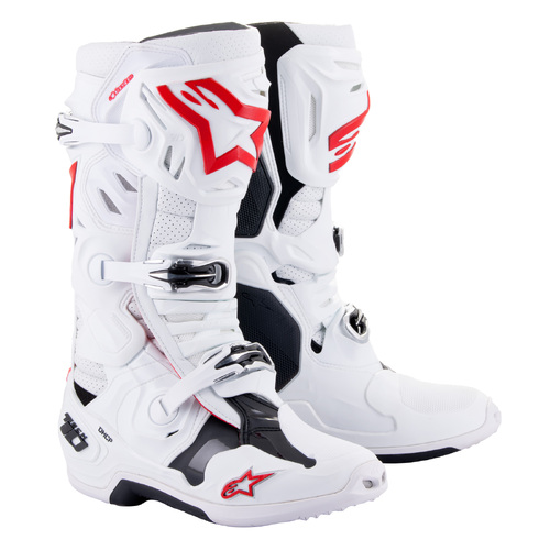 Alpinestars Tech 10 (My20) Motorcycle Boot Supervented White Bright Red / 10