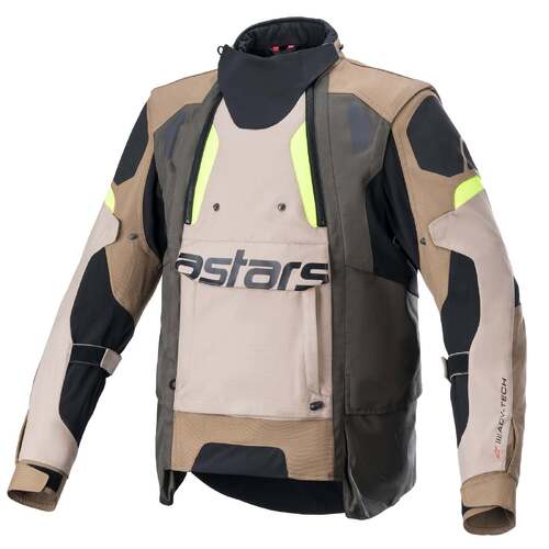 Alpinestars Halo Drystar Adventure Jacket Khaki/Sand/ Fluro Yellow /56 (S)