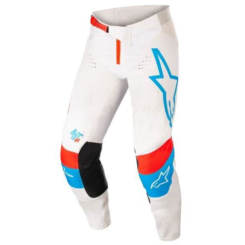 Alpinestars 2022 Techstar Quadro Motorcycle Pants - White/Blue/Red
