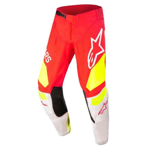 Alpinestars 2022 Youth Racer Factory Pants - Fluro Red/White/Fluro Yellow