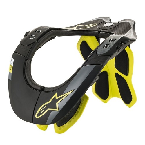 Bns Tech 2 Motorcycle Neck Brace Xs/Sml/Med Black Fluro Yellow 58