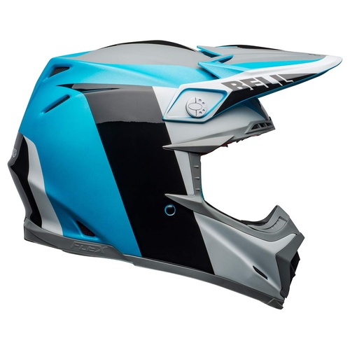 New Bell Moto-9 Motorcycle Helmet Flex Divison Matte Gloss White/Black/Blue 