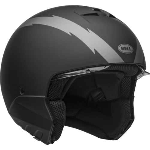 New Bell Broozer Arc Motorcycle Helmet - Matte Black/Gray