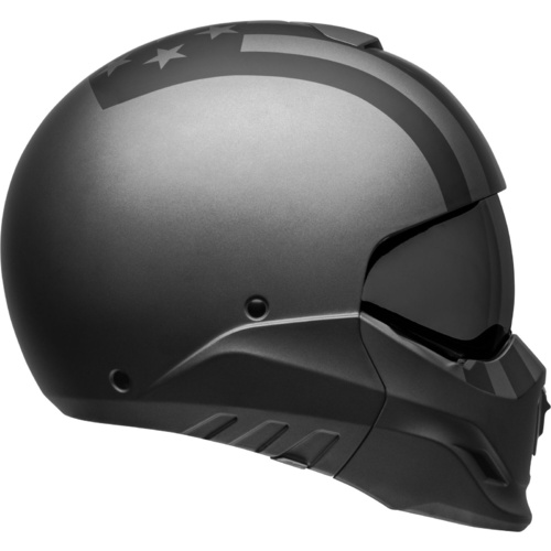 New Broozer Air Motorcycle Helmet Free Ride Matte Gray/Black 