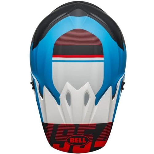 Bell MX-9 MIPS Strike Replacement Helmet Peak - Black/Blue/White