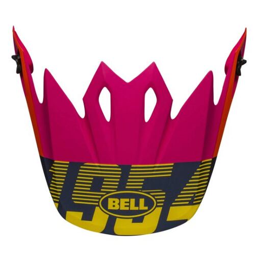 Bell MX-9 MIPS Strike Helmets Peak - Matte Blue/Orange/Pink
