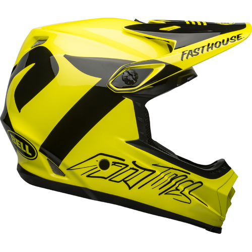 Bell Moto-9 MIPS Youth Fasthouse Newhall Helmet - Hi-Viz/Black