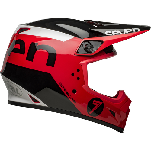 Bell MX-9 MIPS Seven Phaser Motorcycle Helmet - Red/Black