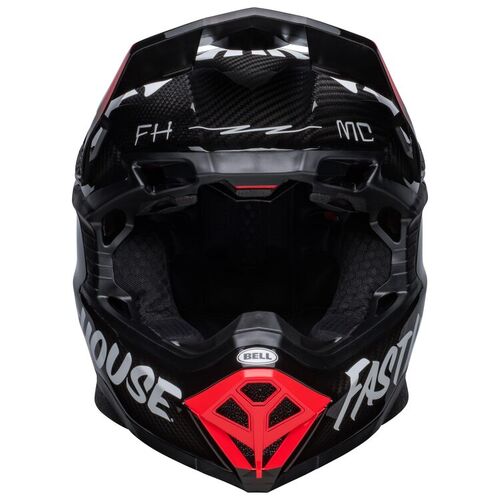 Bell Moto-10 Dirt Motorcycle Helmet Sphr Fasthouse Privateer Black /Red (2Xl)