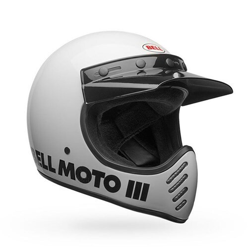 Bell Moto-3 Classic Motorcycle Helmet White  (Md)