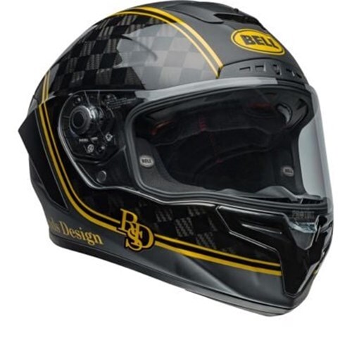 Bell Racestar DLX RSD  Player M/G Motorcycle Helmet Black /Gold  (Md)