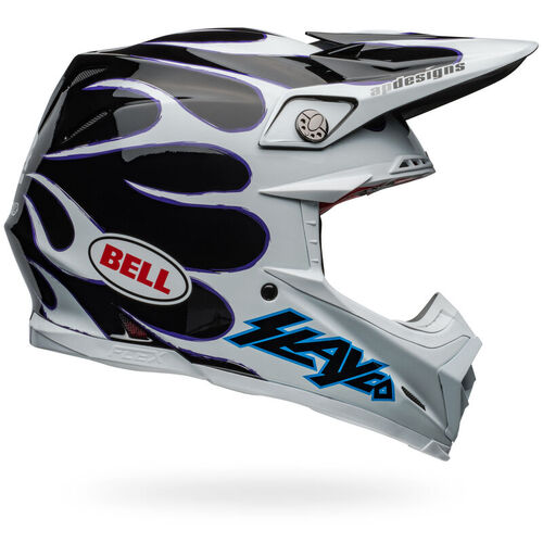 Bell Moto-9S Flex Banshee Street Off Road Motorcycle Helmet Black /Silver (Sm)