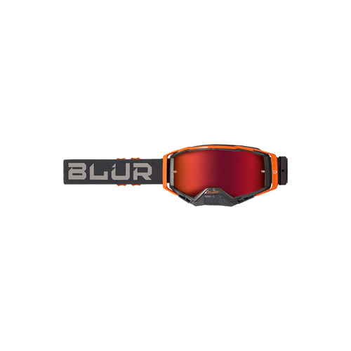 Blur B-40 Off Road Motorcycle Goggle Grey/Orange (Orange Lens)