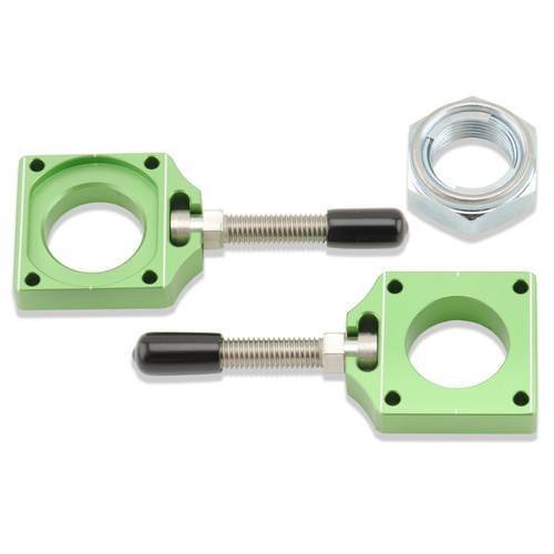 Chain Adjust Block Kawasaki KX250F 2000-2016, KX450F 04-2015, KX125/250 2004 Green