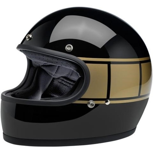 Biltwell Holeshot Motorcycle Helmet Gloss - Black Medium