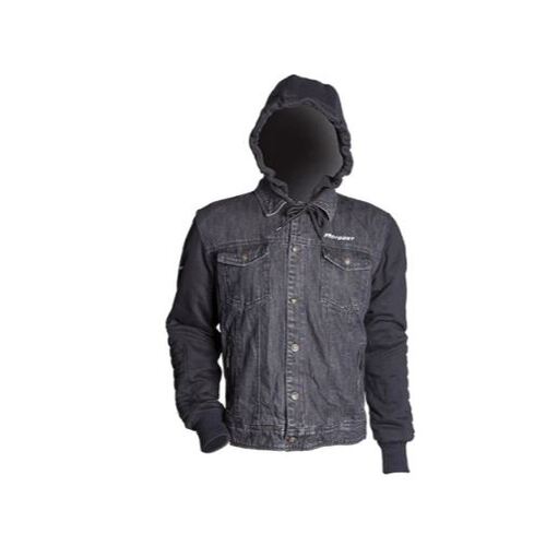 Motodry Stone Hoodie (kev) Stout (w/det. Zip Hood) Black 