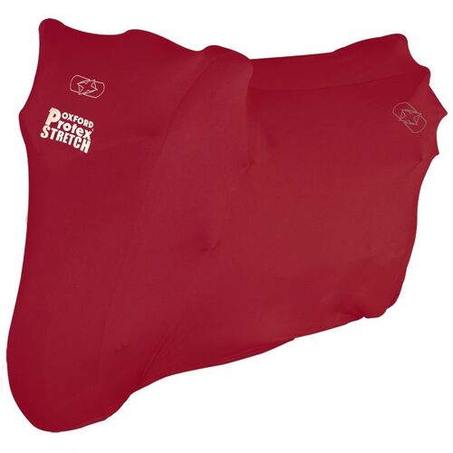 Oxford Protex Stretch Indoor Motorcycle Cover Large - Red