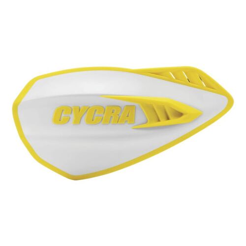 Cycra Cyclone Motorcycle Handguards - White/Yellow