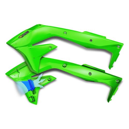 Cycra Powerflow Radiator Shrouds Kawasaki KX250/KX450/F/X/SR 2019-2020 Green