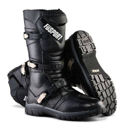 Fusport X Motoz Simpson Motorcycle Boots - Black