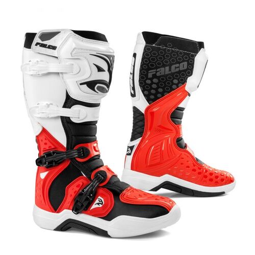 Falco Level Motorycle Boot White/Red 40