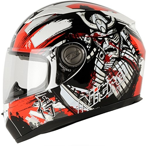 CLEARANCE Nitro N2100 Samurai gun black full face crash helmet 