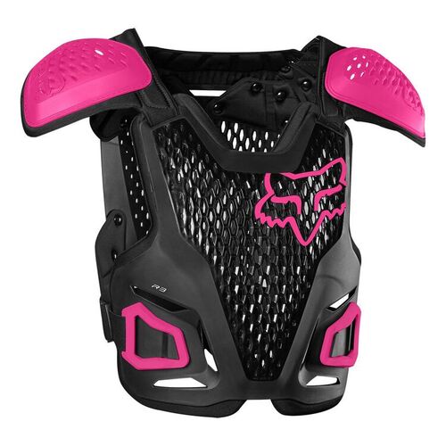 Fox Racing Youth R3 Motorcycle Chest Protector - Black Pink