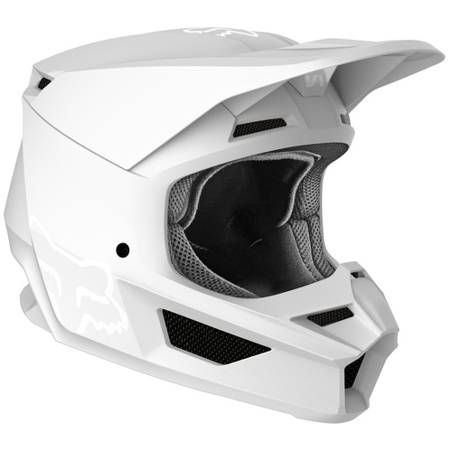 New Fox V1 Matte Motorcycle Helmet Ece White