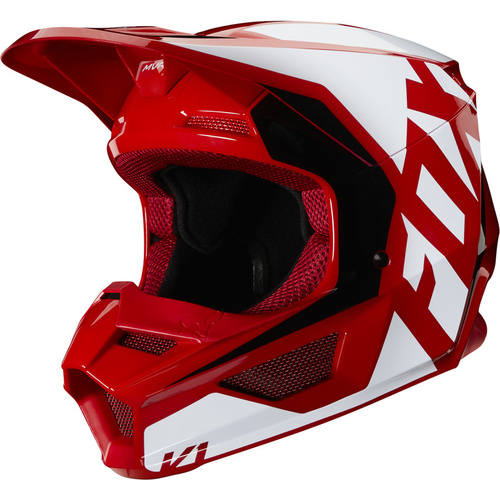 New Fox Youth V1 Prix Motorcycle Helmet Ece Flame Red