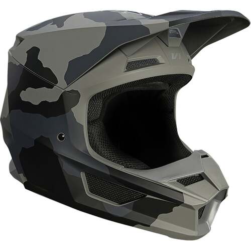 Fox Racing Youth V1 ECE Motorcycle Helmet - Black Camo