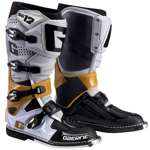 New Gaerne - SG-12 -Motocross- Boots - Grey- Magnesium -White
