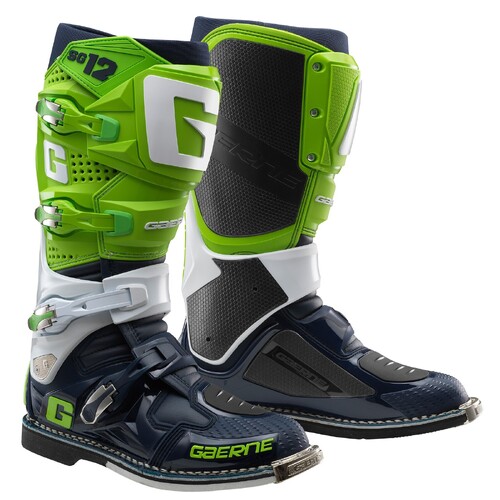 Gaerne SG-12 Limited Motorcycle Boots - Green/White/Navy