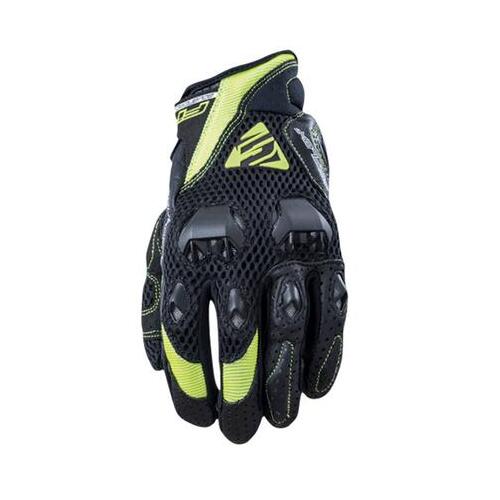 Five Airflow Evo Motorcycle Gloves Small/8 - Black/Fluro