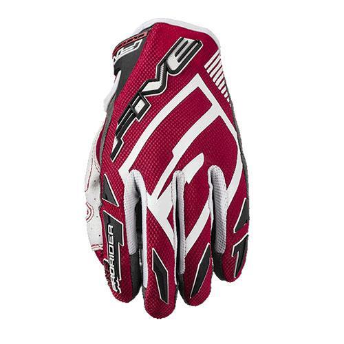 Five Men's MXF Prorider S MX Motorcycle Gloves - Red/White