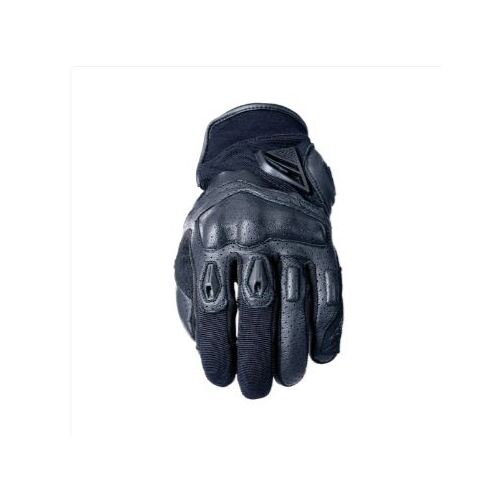 Five RS-2 Leather Summer Motorcycle Gloves 3X-Large/13 - Black