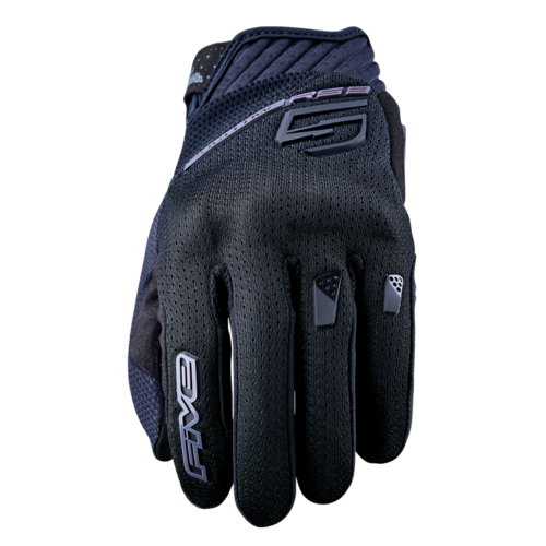 Five 2022 RS-3 Evo Airflow Motorcycle Gloves  - Black