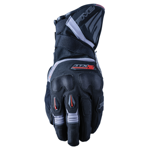 Five TFX-2 Waterproof Motorcycle Leather Gloves - Black/Grey