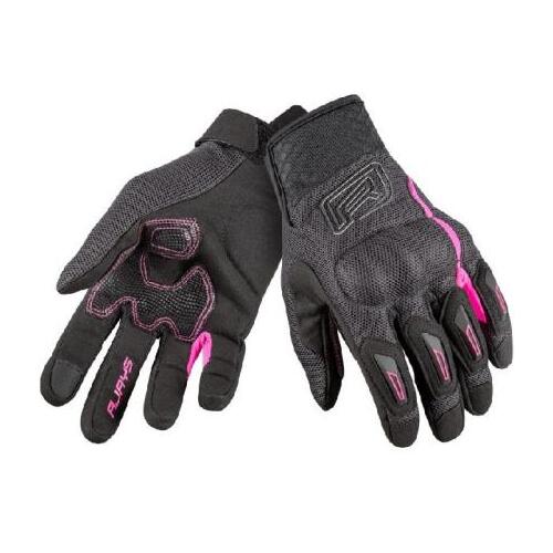 Rjays Ladies Flow Motorcycle Gloves - Black/Pink