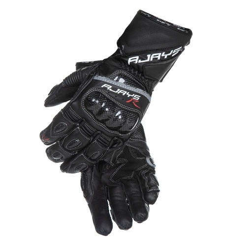 Rjays Long Cobra 2 Carbon Ladies Leather Gloves - Black - Small