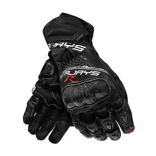 Rjays Long Cobra 2 Carbon Mens Leather Gloves - Black